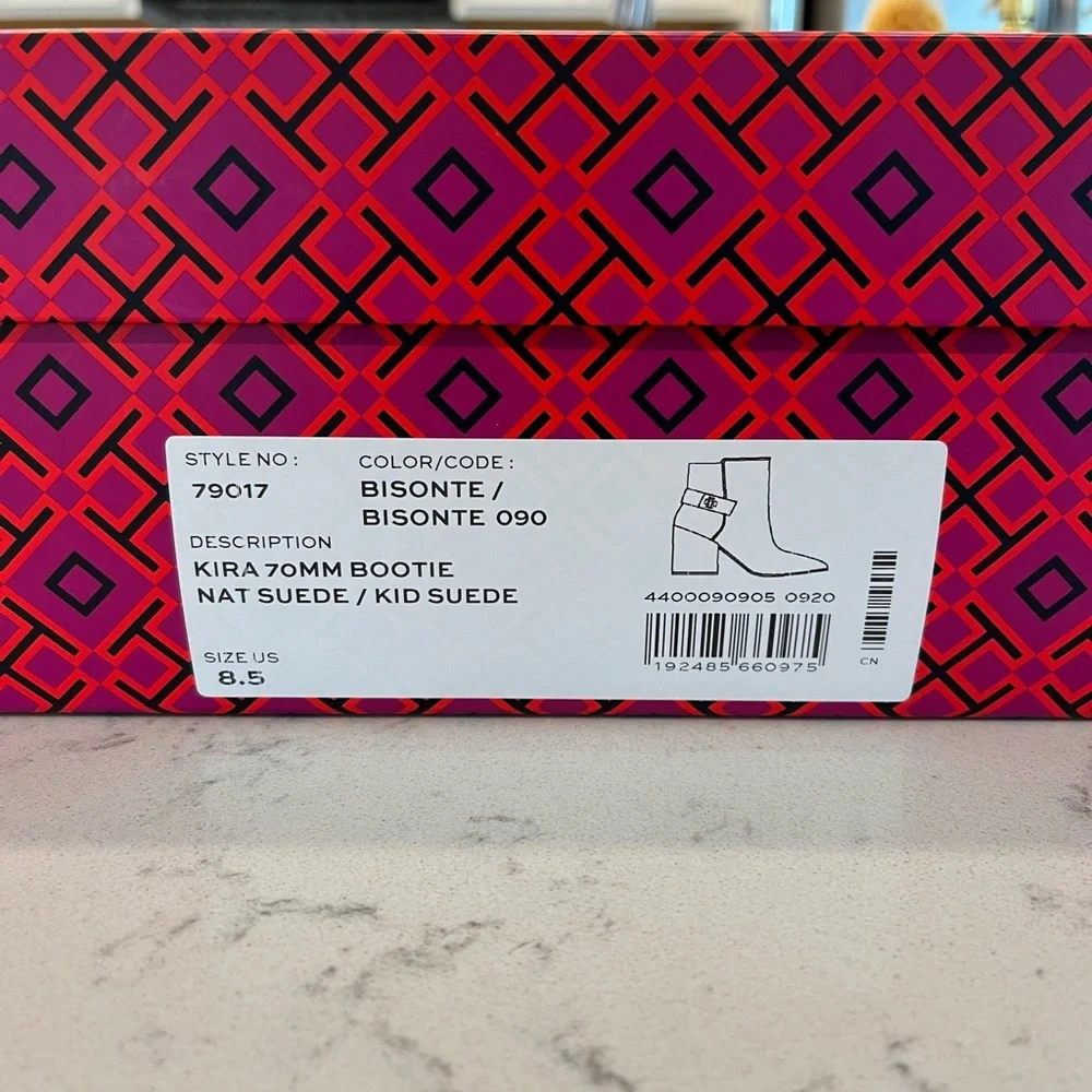 TORY BURCH- Kira 70mm Suede Bootie. 8.5 - Picture 3 of 13